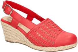 Easy Street Women's Taffy Buckle Slingback Espadrille Wedges