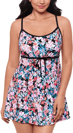 Swim Solutions Women's Blushing Empire Swimdress, Created for Macy's 