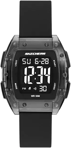 Women's Sawtelle Digital, Black Polycarbonate Watch