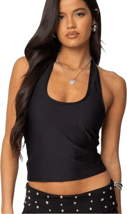 Women's Kiana Ribbed Halter Top