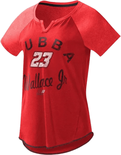 Women's Red Bubba Wallace Grand Slam Tri-Blend Notch V-Neck T-shirt