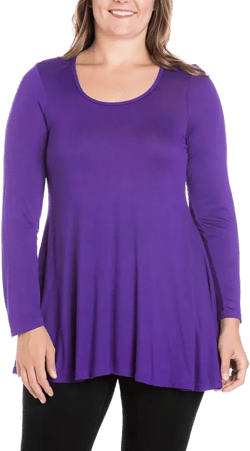 Women's Plus Size Poised Swing Tunic Top