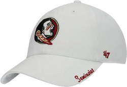 Women's White Florida State Seminoles Miata Clean Up Logo Adjustable Hat
