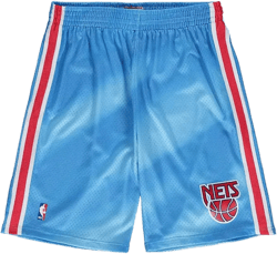 Men's Blue New Jersey Nets Big and Tall Hardwood Classics Team Swingman Shorts