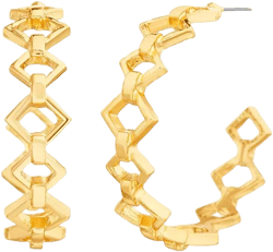 Geometric Cut Out Hoop Earring