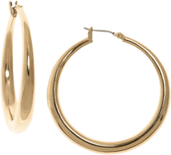 Gold-Tone Graduated Hoop Earrings 