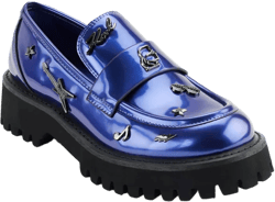 KARL LAGERFELD PARIS Women's Gaston Rocker Almond Toe Lug Loafers