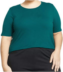 Universal Standard Plus Size Lily Liquid Jersey Crew Neck Stovepipe Tee