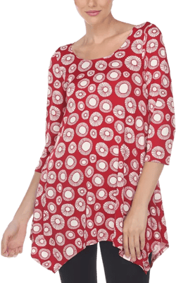 Women's Printed Geometric Circle Tunic Top