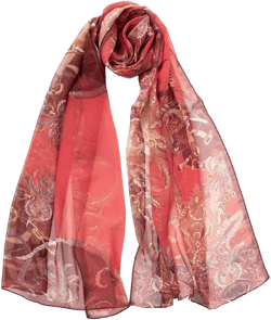 Alessandra - Long Sheer Silk Scarf for Women