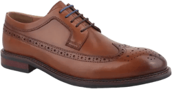 Men's Asherr Long Wing Brogue Leather Dress Shoes, Created for Macy's