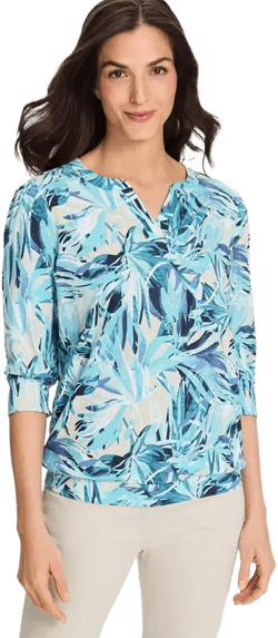 Women's Palm Print Tunic T-Shirt