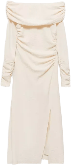 Mango Women's Off-The-Shoulder Draped Dress