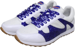 Women's White Buffalo Bills Glitter Sneakers