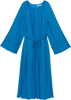 Women's Flared-Sleeve Pleated Dress