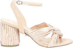 Women's Nude Satin  Customizable Twist Sandals