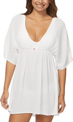 Raisins Juniors' Island Plunge V-Neck Cover-Up Tunic