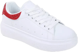 Fortuna Platform Sneaker with Rhinestone Accent