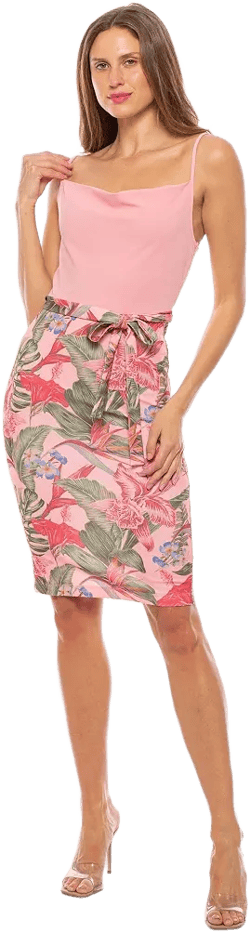 Women's Cowl Neck Midi Dress