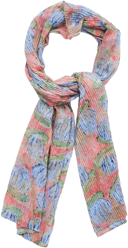 Crinkle Lily Foil Rectangular Scarf