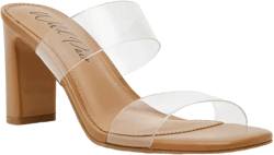 Zandria Two-Piece Clear Vinyl Dress Sandals, Created for Macy's