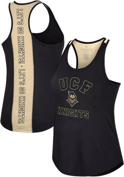 Women's Colosseum Black UCF Knights 10 Days Racerback Scoop Neck Tank Top