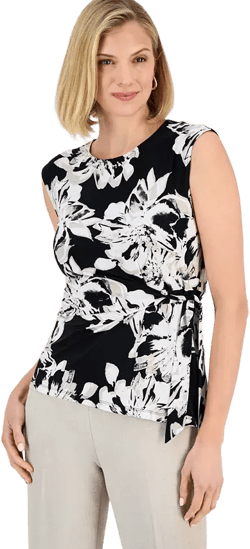 Women's Sleeveless Floral-Print Top, Regular & Petite 