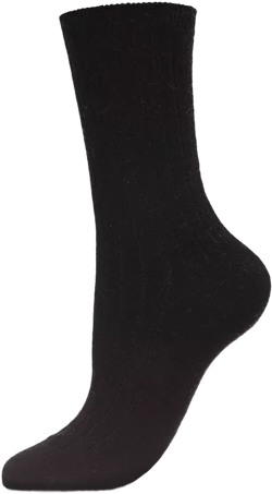Women's Rib Cashmere Crew Socks