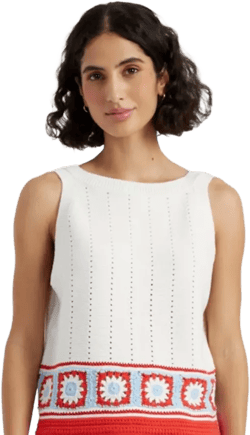 Women's Cotton Hand Crochet Vest