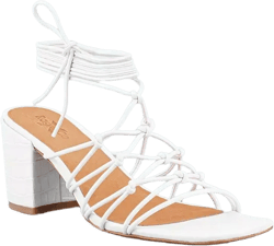 FONDA Womens Croc Patterned Handcrafted Lace Up Sandal