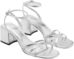 Mango Women's Crossed Strap Heeled Sandals