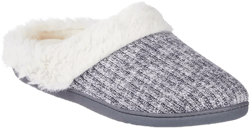 Isotoner Signature Women's Caroline Sweater Rib-Knit Clog Slippers