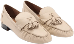 Women's Tassels Detail Leather Moccasins