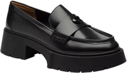 Women's Leah Platform Lug Sole Leather Loafers