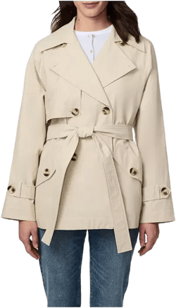 Women's Belted Short Trench