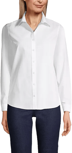 Lands' End Women's No Iron Button Front Shirt