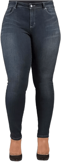 Plus Size Curvy-Fit Basic 5 Pockets Skinny Jeans Dark 29