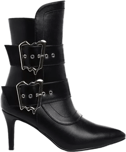 Ebera Chunky Buckle Strap Ankle Boots