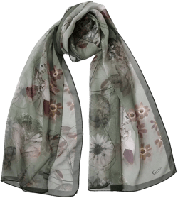 Botanica -  Long Sheer Silk Scarf for Women
