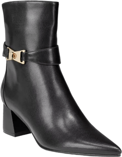 Women's Sabrina Signature-Strap Pointed-Toe Dress Booties Extended Sizes 9-14