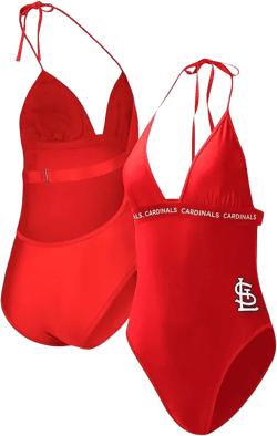Women's Red St. Louis Cardinals Full Count One-Piece Swimsuit