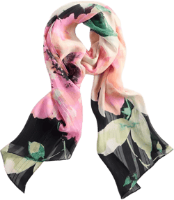 Giani Bernini Colorblocked Floral-Print Wrap Scarf, Exclusively at Macy's