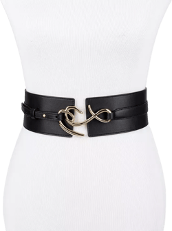 Women's Corset Wide Waist SE Hook Logo Buckle Belt