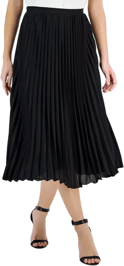 T Tahari Women's Pull-On Pleated Midi Skirt