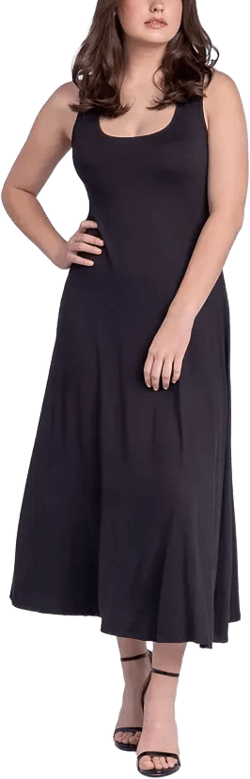 Women's Relaxed Sleeveless Tunic A-Line Long Dress