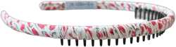 Thin Floral Headband - Red