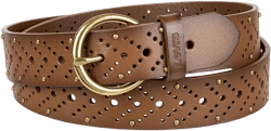 Levi's Women's Studded Fully Adjustable Perforated Leather Belt