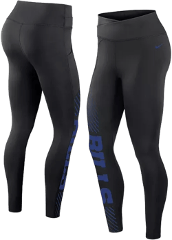 Women's Black Buffalo Bills Yard Line Crossover Leggings