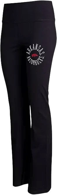 Women's Black Arkansas Razorbacks Enclave Tri-Blend Flared Leggings