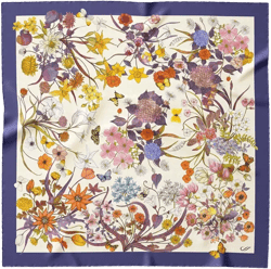 Flora - Hand Rolled Silk Foulard for Women